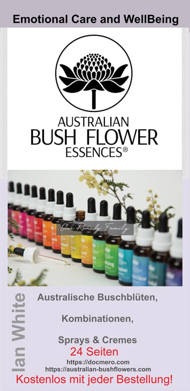 Der Flyer der australischen Buschblüten von Australian Bush Flower Essences